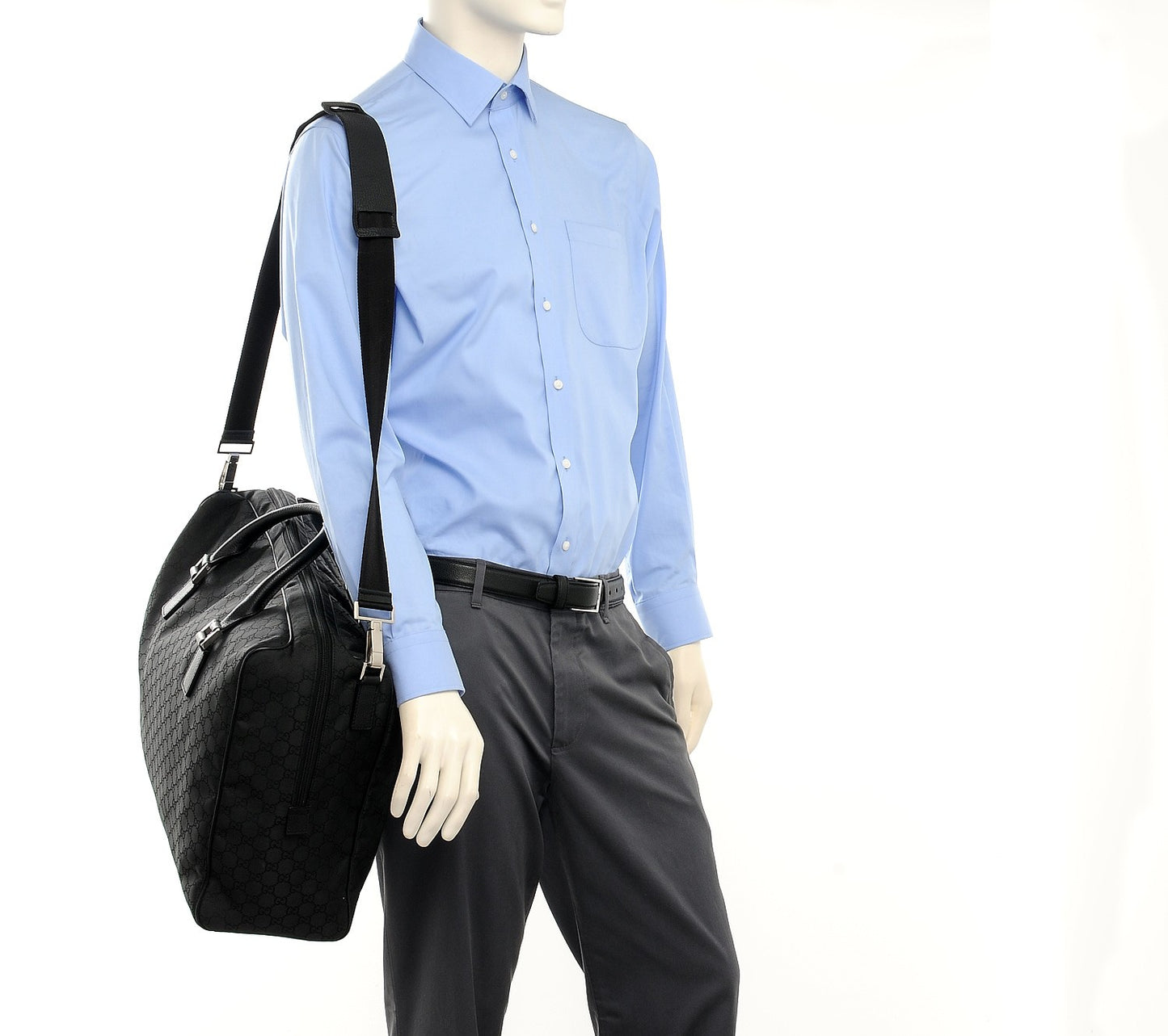 Nylon Monogram Large Duffle Bag Black