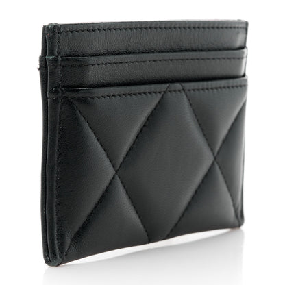 Chanel Lambskin Quilted Chanel 19 Card Holder Black 3 of 11