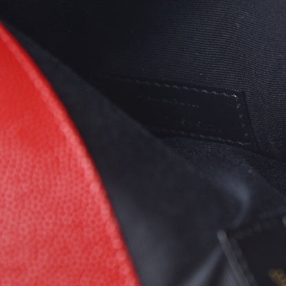 Saint Laurent Grain De Poudre Uptown Pouch Red 7 of 7