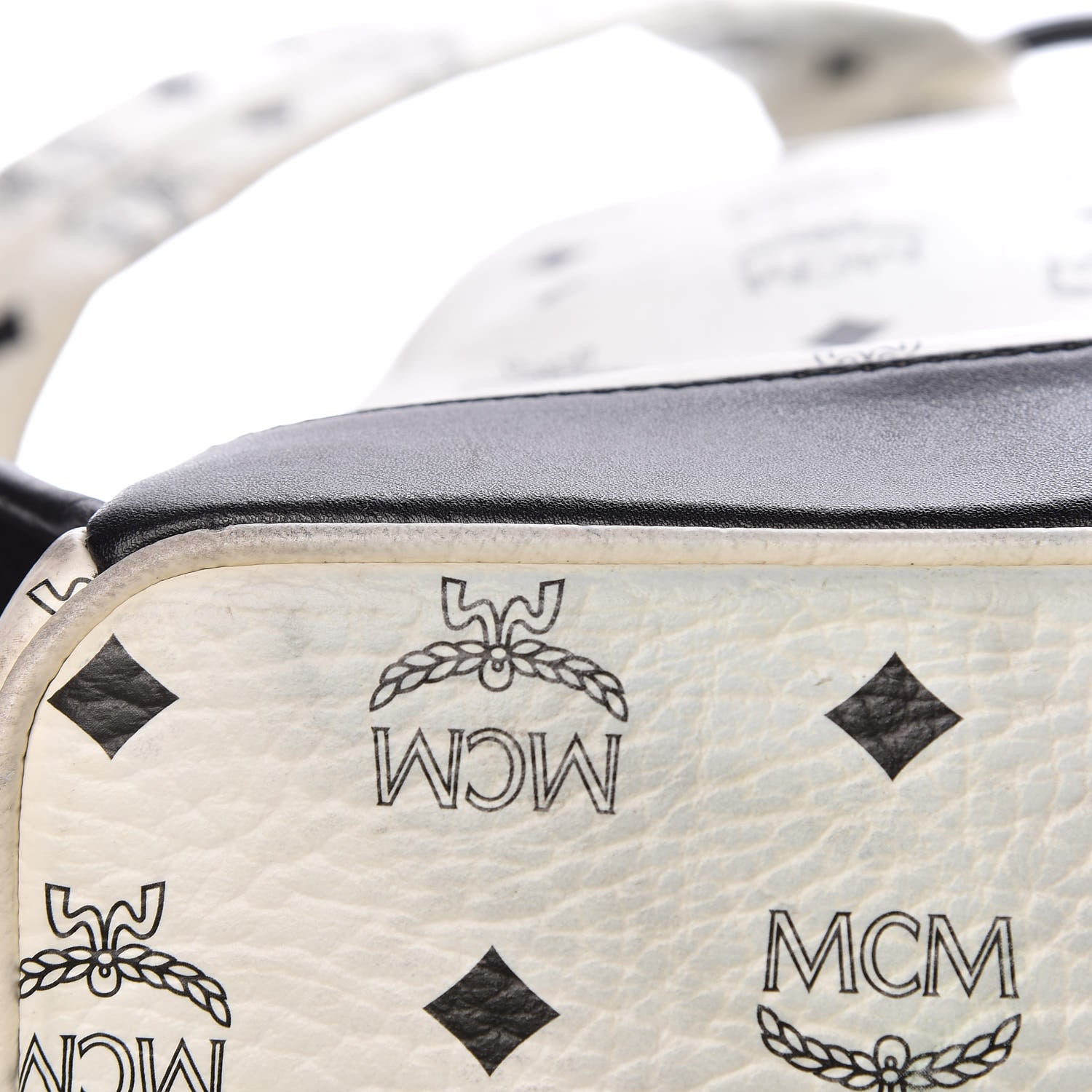 MCM Visetos Studded Medium Dual Stark Backpack White 22 of 32