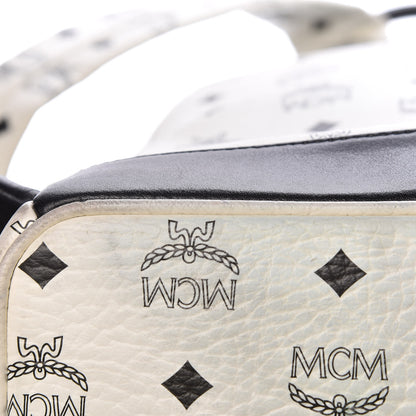 MCM Visetos Studded Medium Dual Stark Backpack White 22 of 32