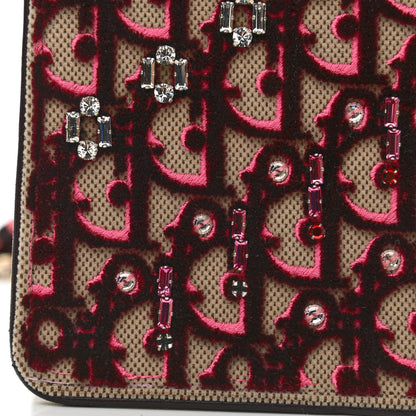 Christian Dior Velvet Crystal Small Diorama Club Flap Bag Plum 12 of 14