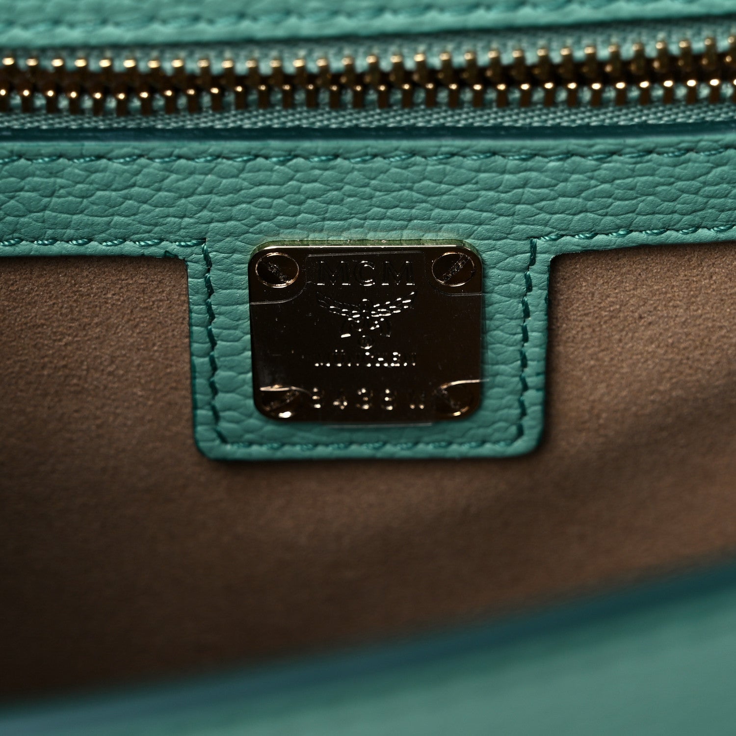 MCM Grained Calfskin Small Studded Patricia Satchel Mint 6 of 9