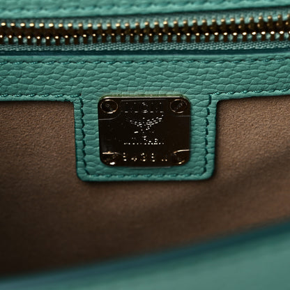 MCM Grained Calfskin Small Studded Patricia Satchel Mint 6 of 9
