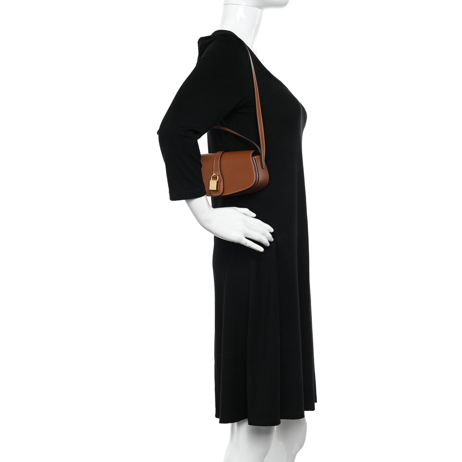 Celine Smooth Calfskin Tabou Clutch On Strap Tan 2 of 9