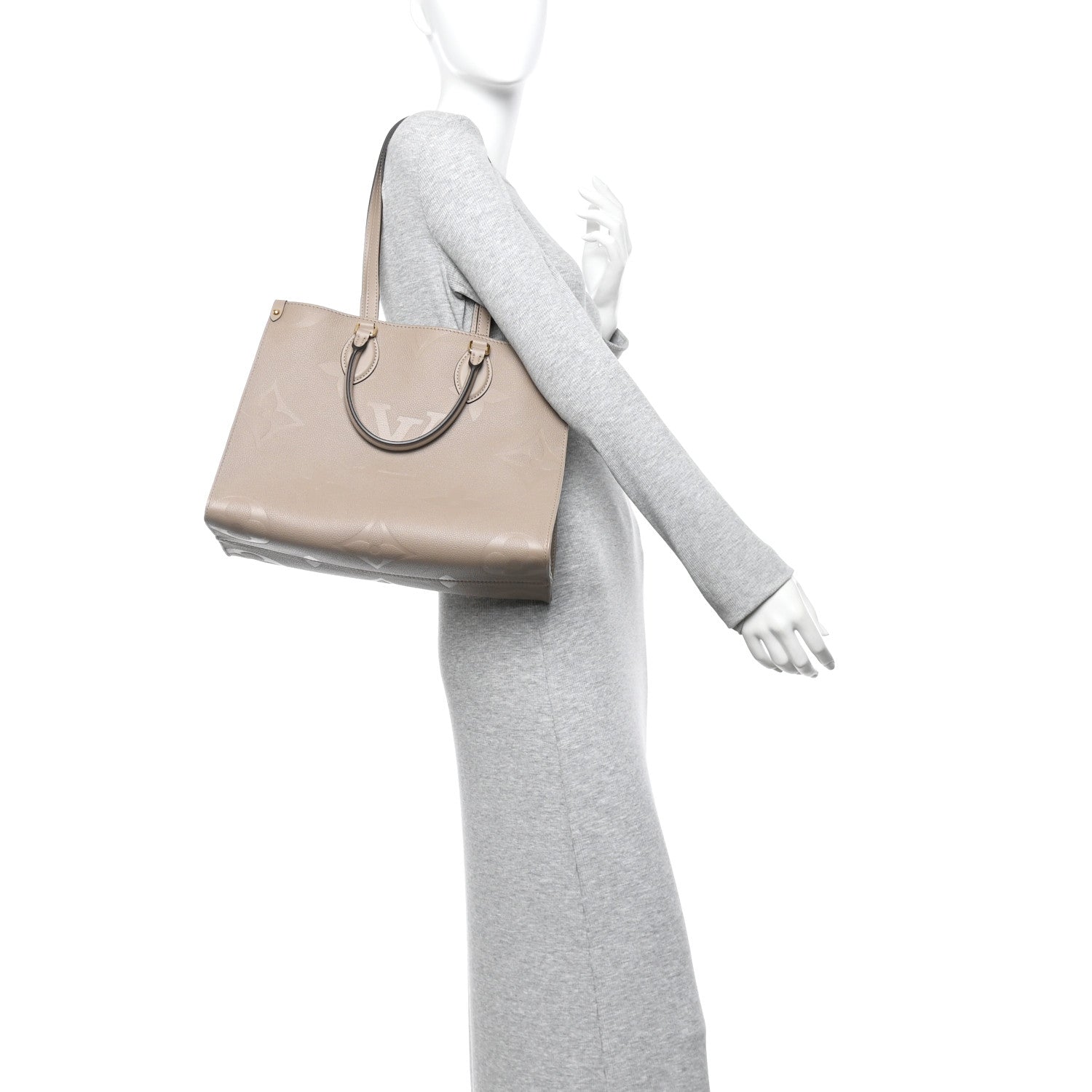 Louis Vuitton Empreinte Monogram Giant Onthego MM Tourterelle 2 of 9