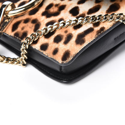 Chloe Calfskin Pony Hair Leopard Print Small Faye Shoulder Bag Abstract White 8 of 9