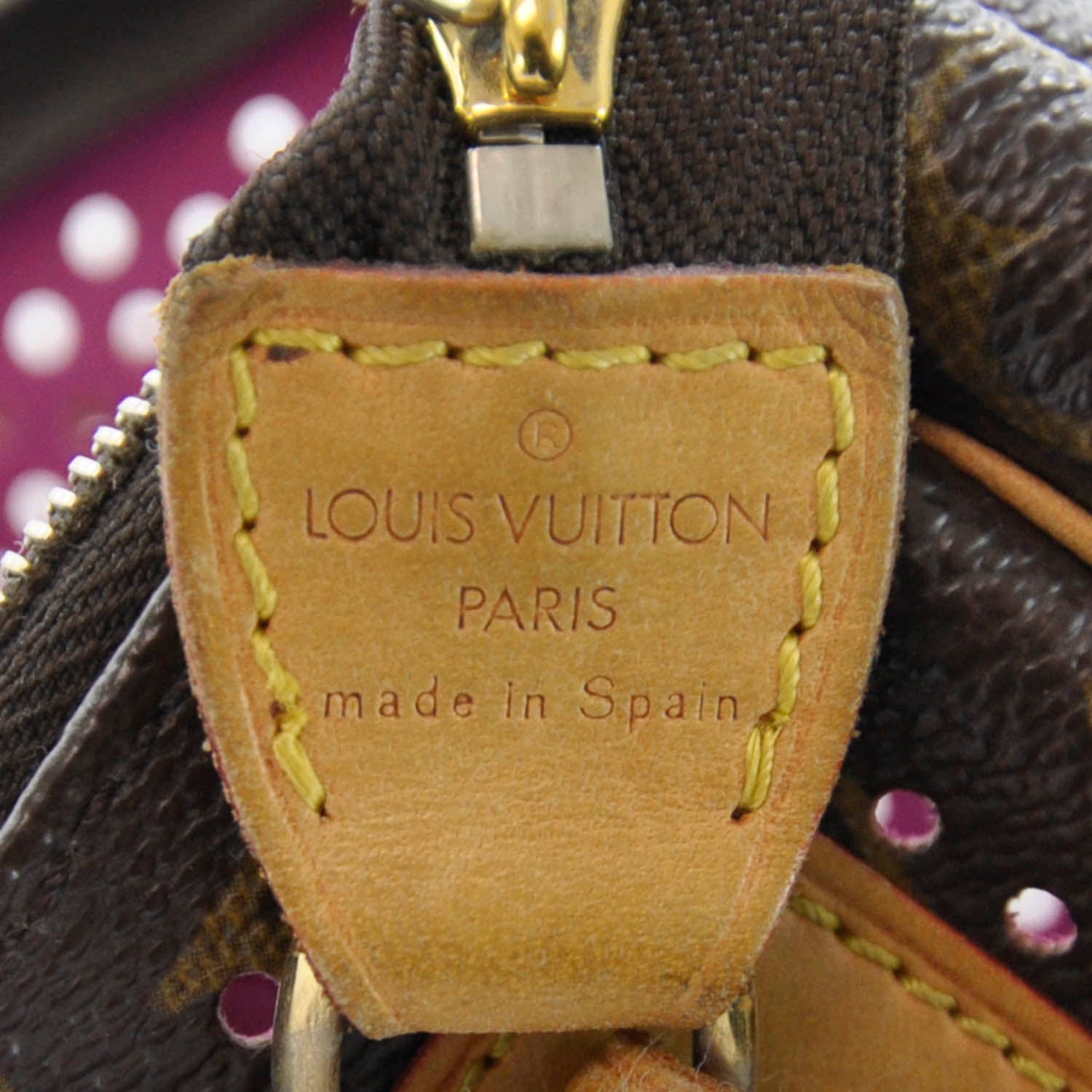 Louis Vuitton Monogram Perforated Pochette Accessories Bag Fuchsia 8 of 9