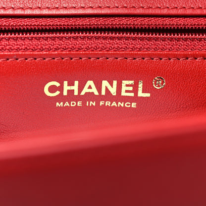 Chanel Calfskin Quilted Chevron In The City Bag Red 6 of 12