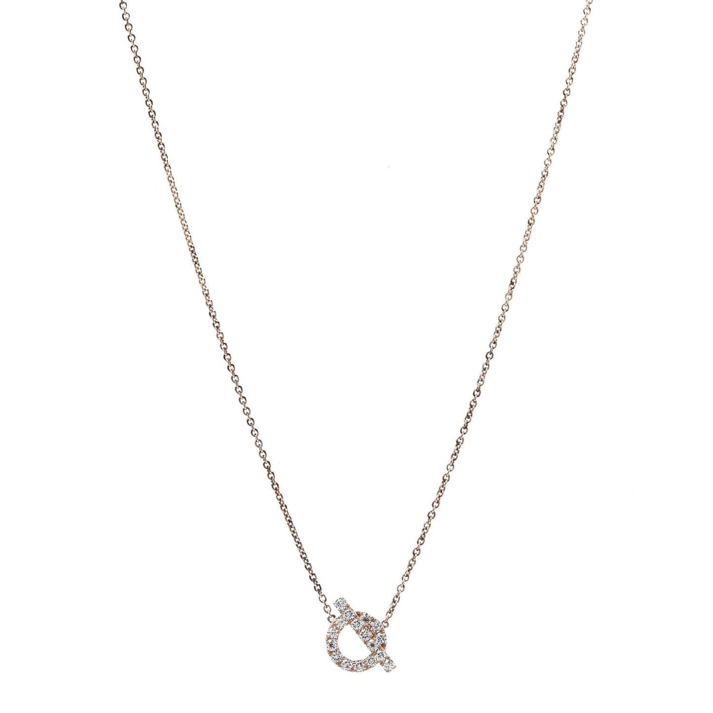 18K Rose Gold Diamond Finesse Pendant Necklace