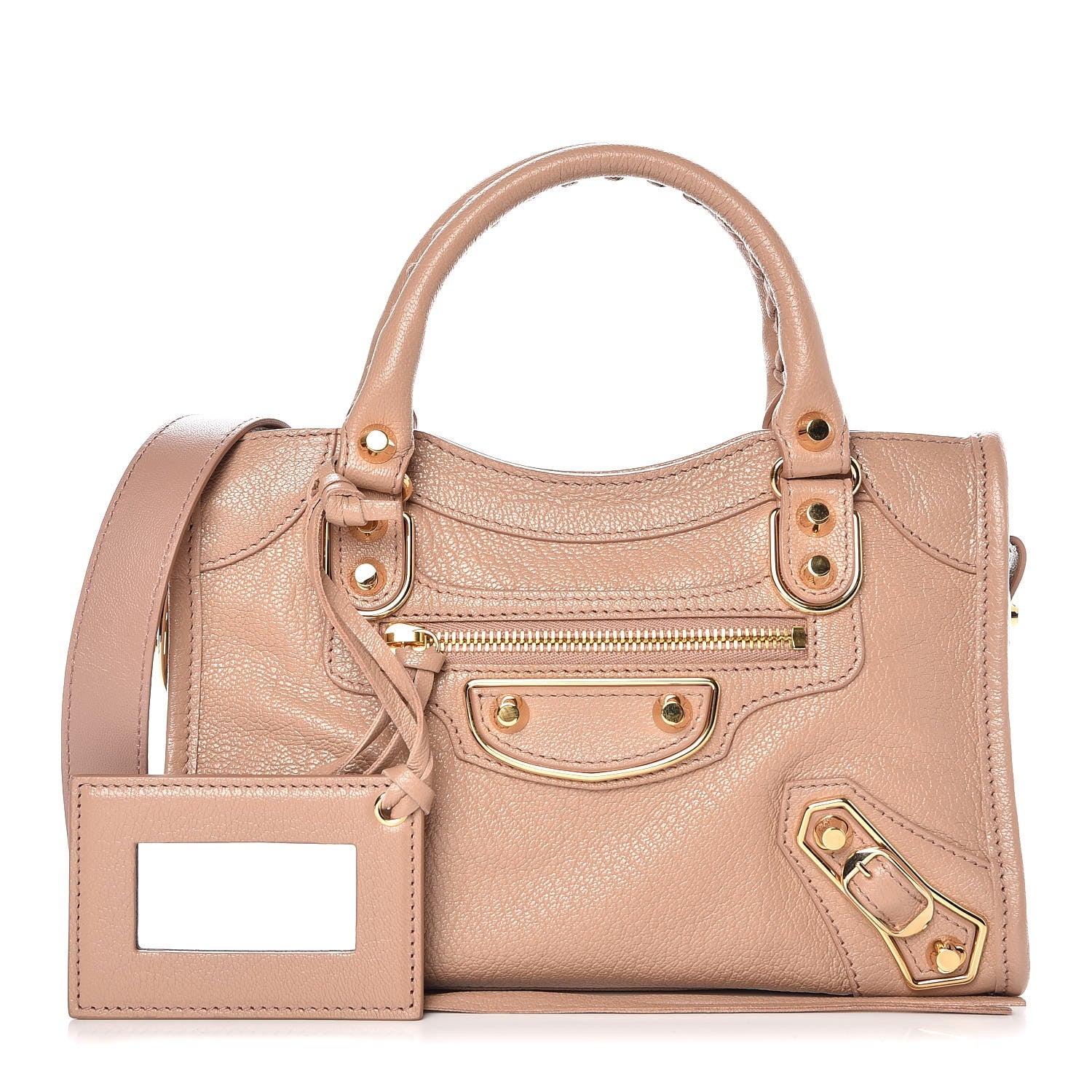 Balenciaga Chevre Gold Metallic Edge Hardware Mini City Rose Des Sables 1 of 7