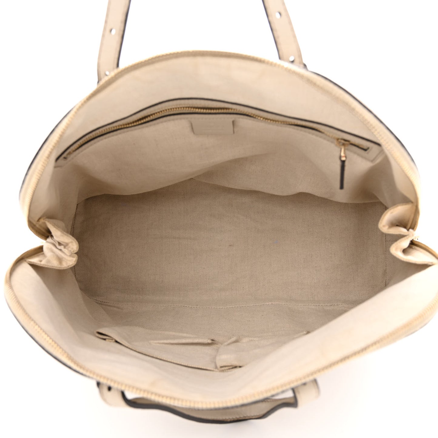 Microguccissima Large Nice Top Handle Dome Bag Beige