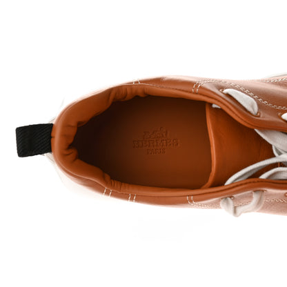 Hermes Calfskin Suede Goatskin Envol Sneakers 40 Naturel 7 of 10