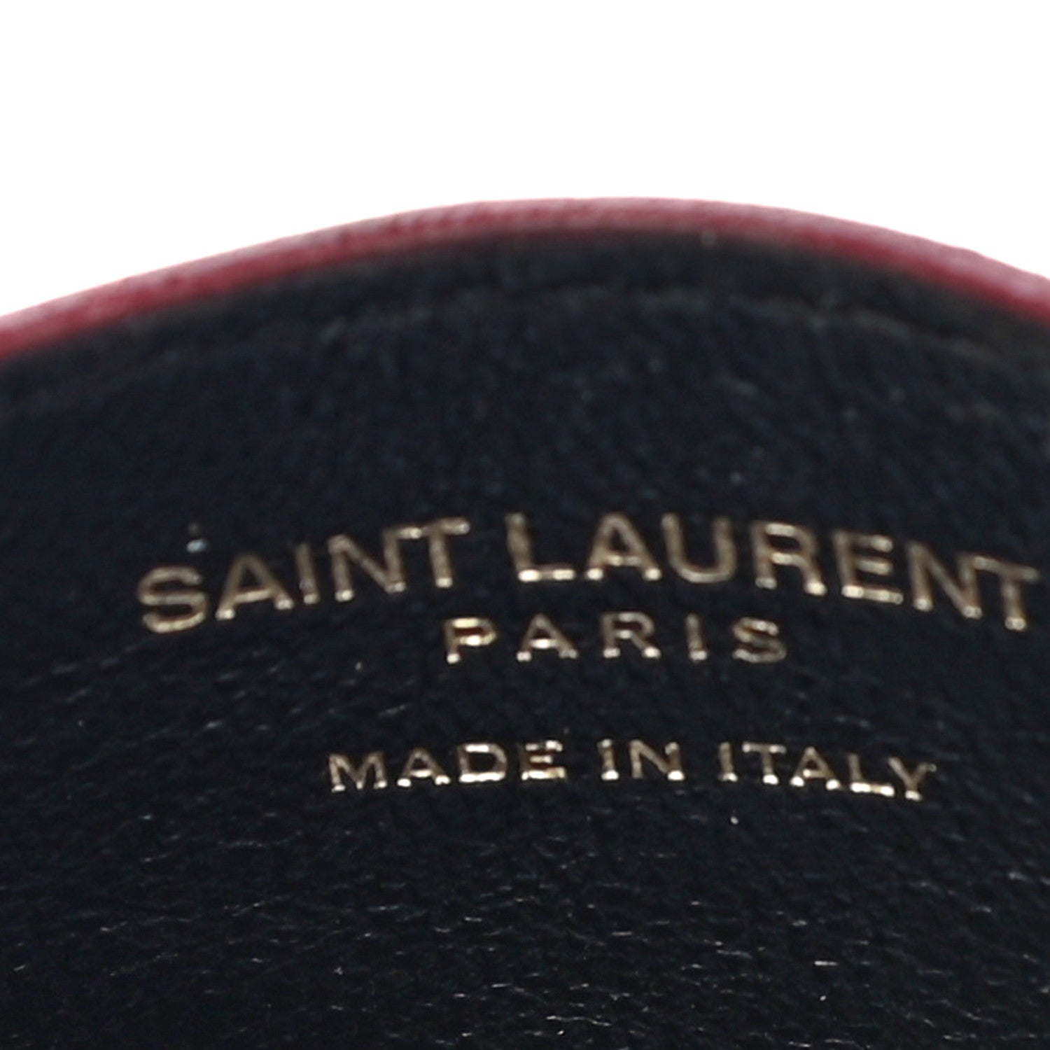 Saint Laurent Grain De Poudre Matelasse Chevron Monogram Credit Card Case New Red 6 of 18