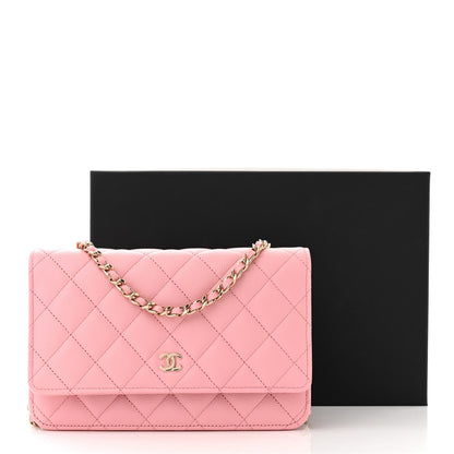 Chanel Caviar Quilted Wallet on Chain WOC Light Pink 12 of 12