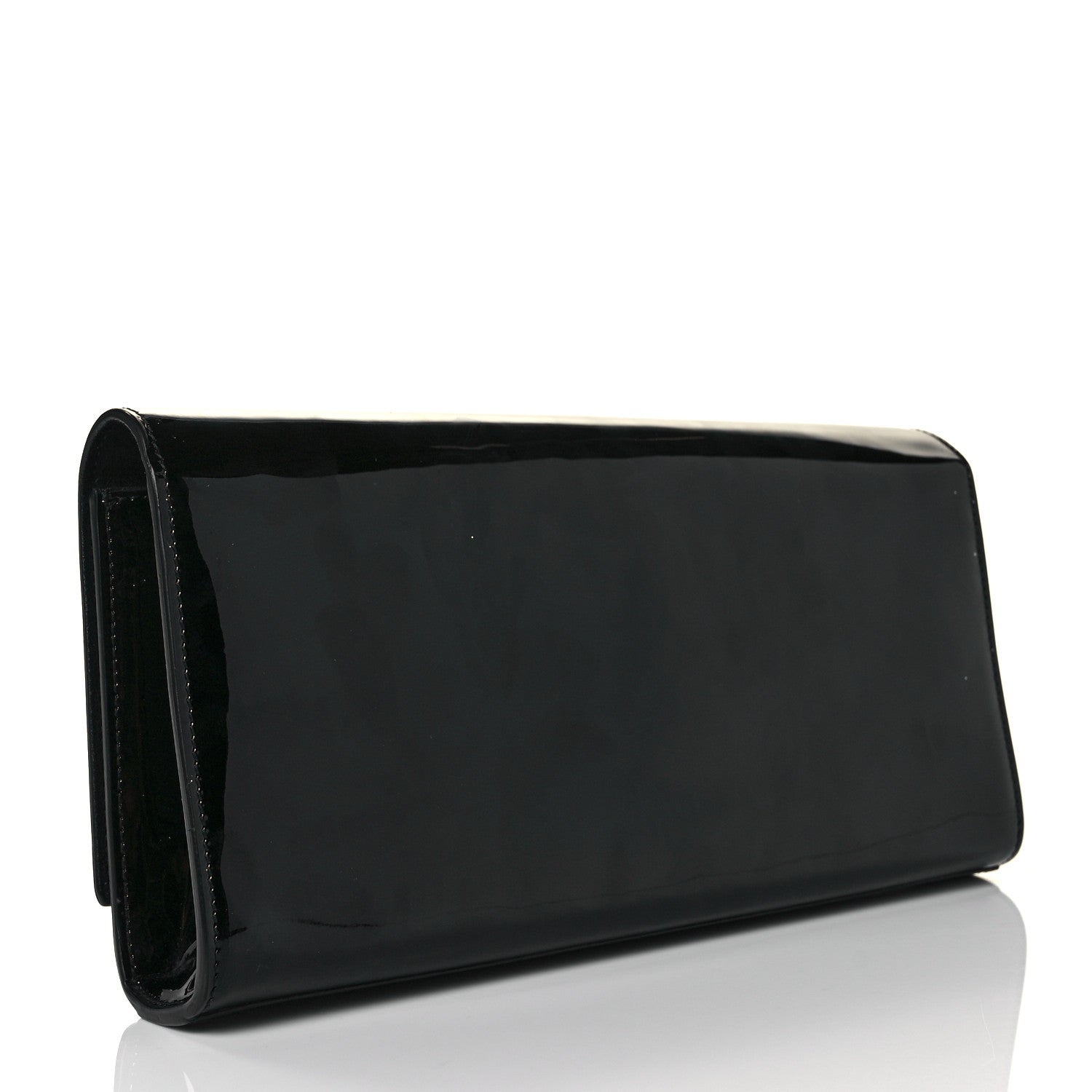 Saint Laurent Patent Classic Monogram Cassandre Clutch Black 3 of 9
