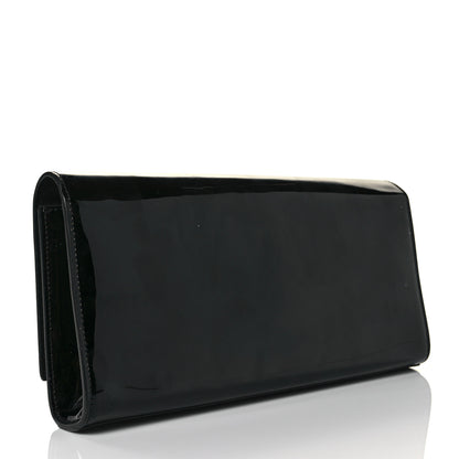 Saint Laurent Patent Classic Monogram Cassandre Clutch Black 3 of 9