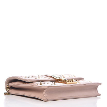 Christian Dior Lambskin Cannage Studded Dioraddict Wallet on Chain Clutch Nude 4 of 13