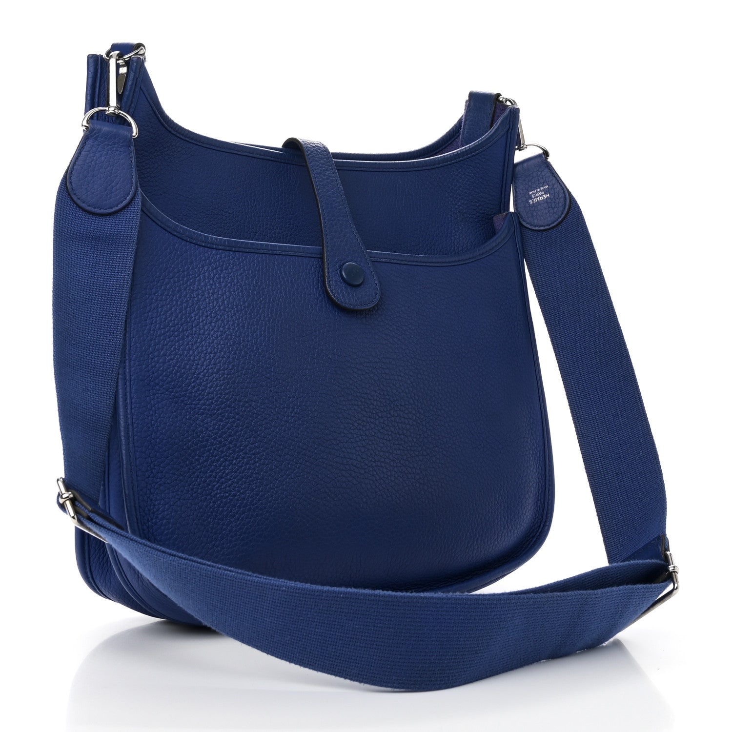 Hermes Taurillon Clemence Evelyne III GM Bleu Electrique 3 of 10
