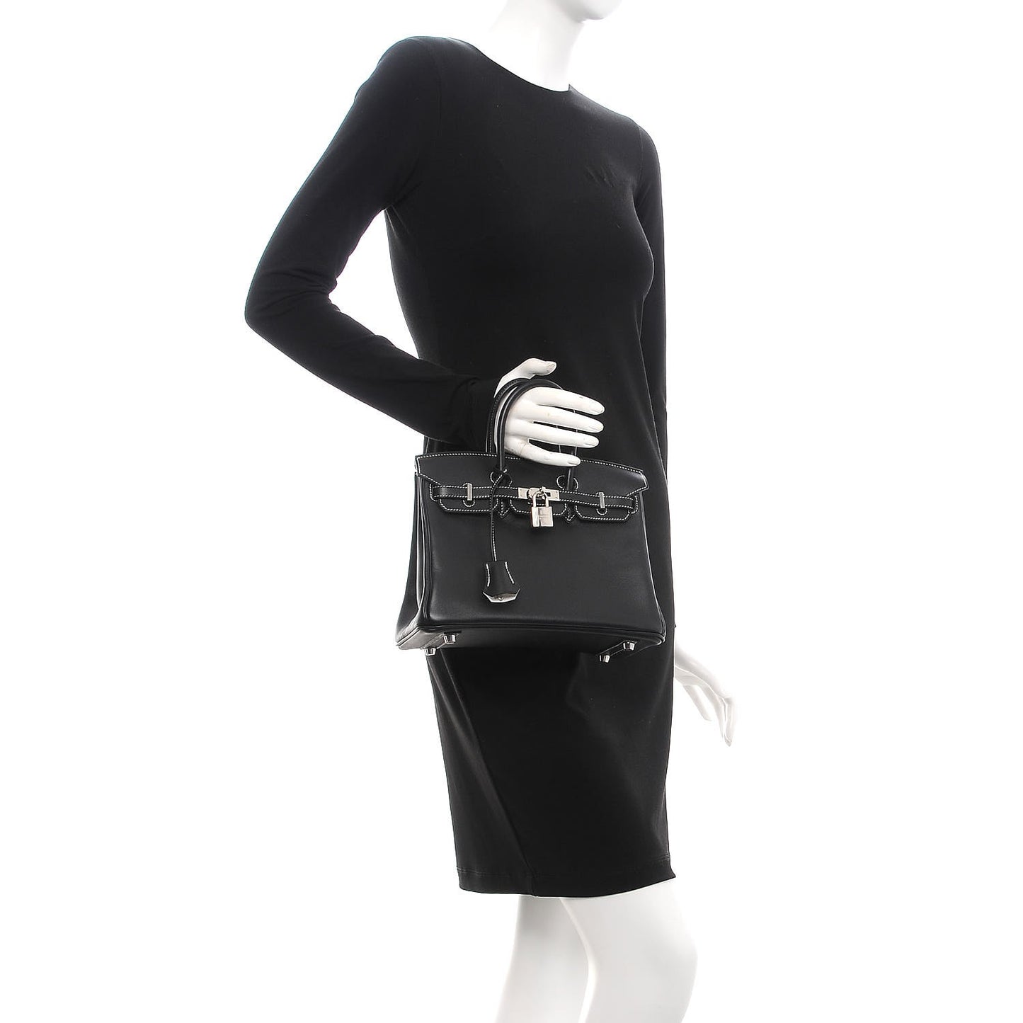 Swift Horseshoe Birkin 25 Black White