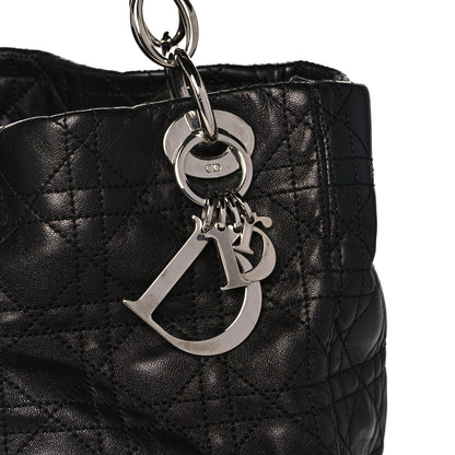Christian Dior Lambskin Cannage Large Dior Soft Shopping Tote Black 8 of 14