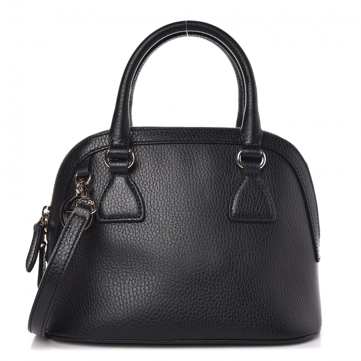 Gucci Dollar Calfskin Small GG Charm Dome Bag Black 1 of 7