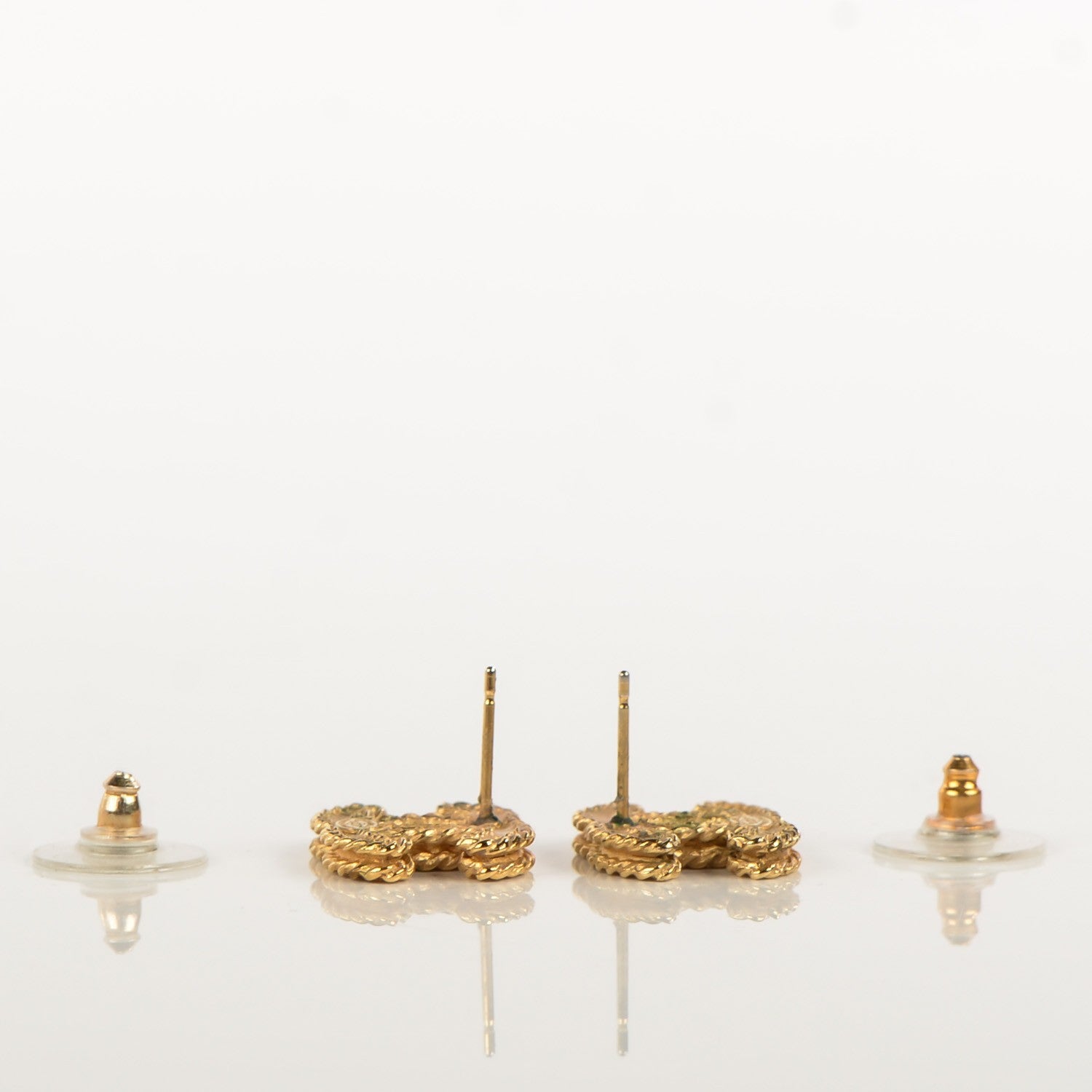 Chanel CC Earrings Gold 6 of 6