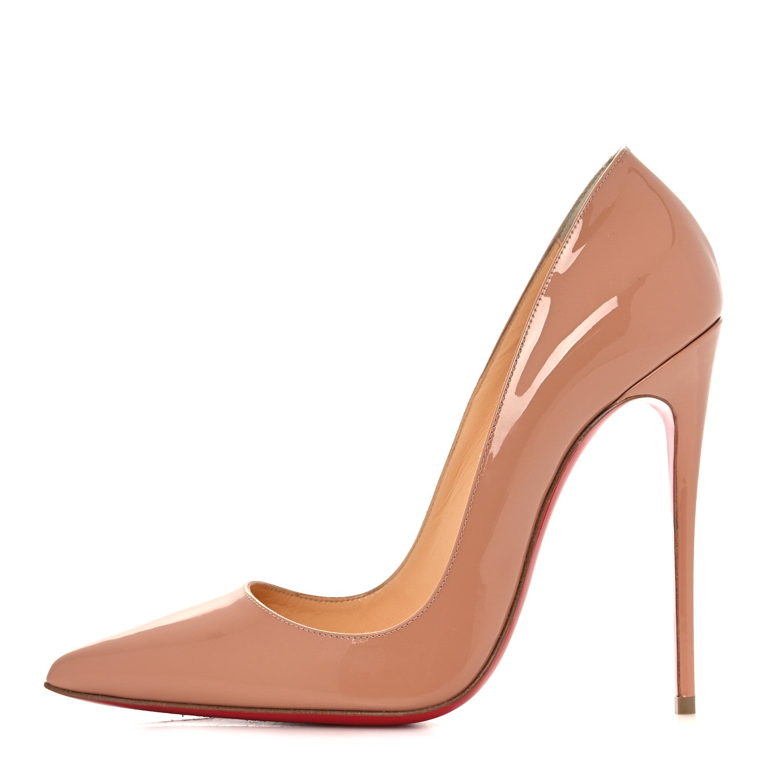 Christian Louboutin Patent So Kate 120 Pumps 40 Nude 1 of 10
