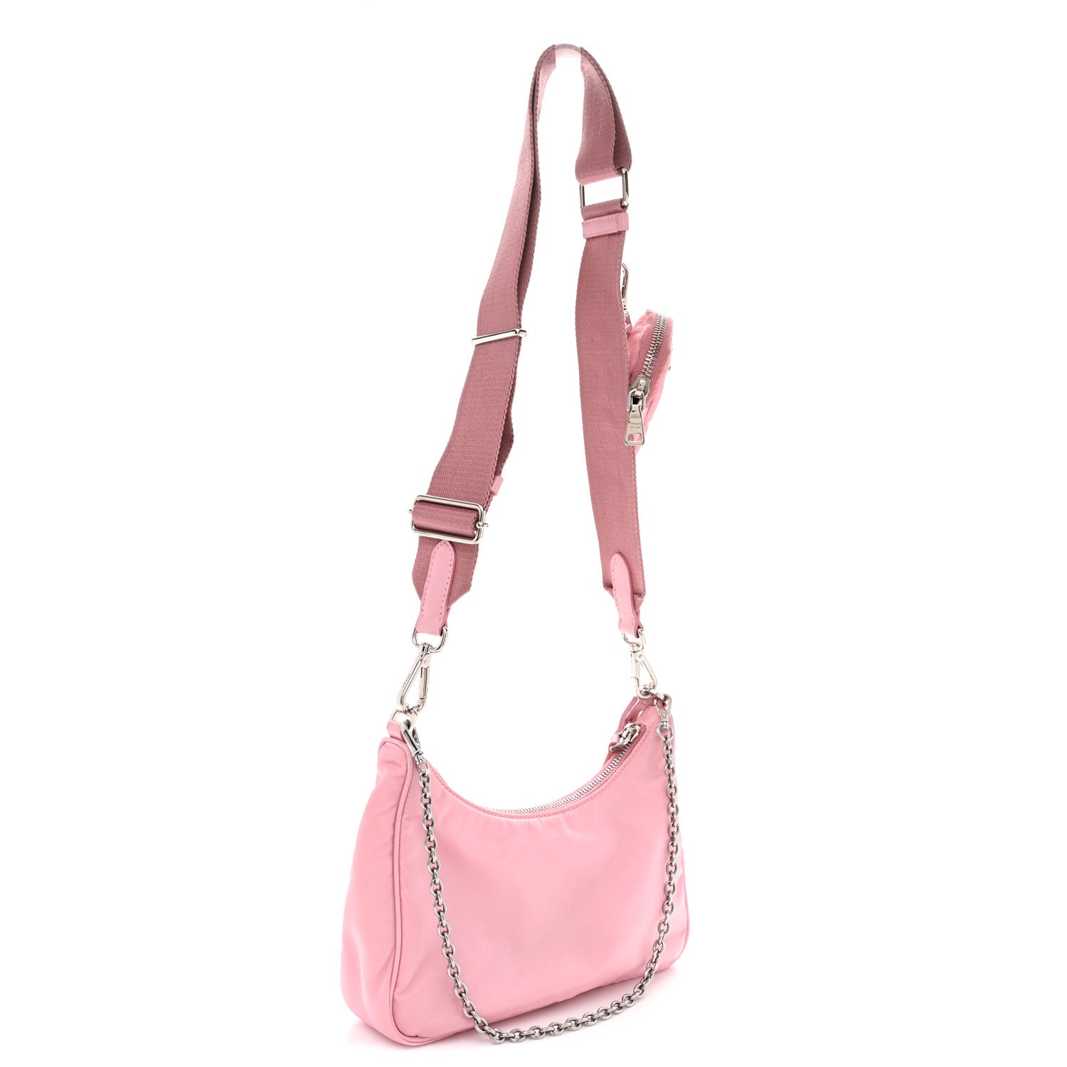 Prada Nylon Re-Edition 2005 Shoulder Bag Rosa 3 of 12