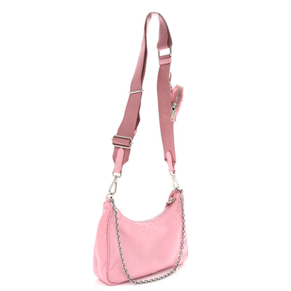 Prada Nylon Re-Edition 2005 Shoulder Bag Rosa 3 of 12