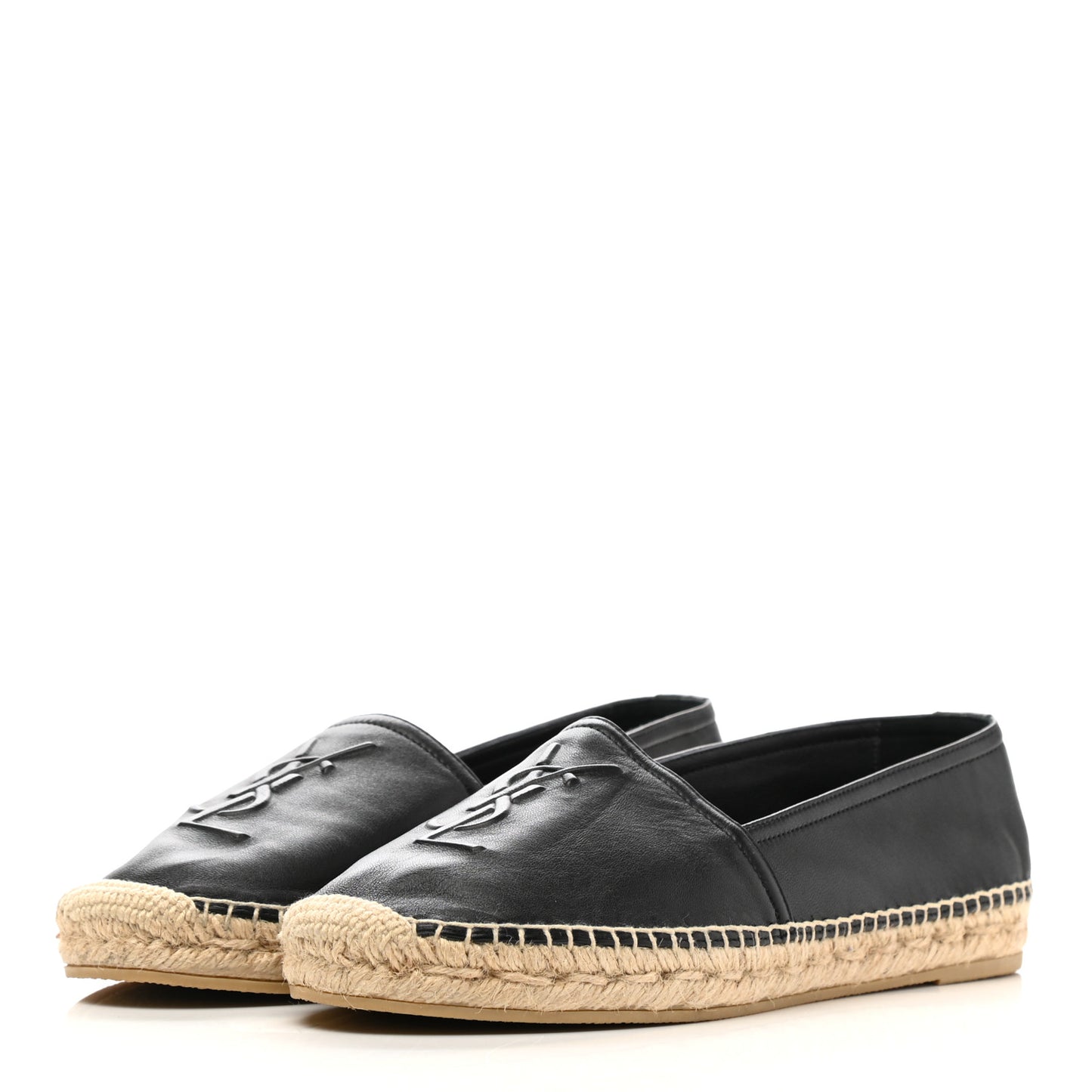 Lambskin Monogram Espadrilles 38.5 Black