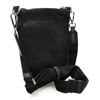 Prada Nylon Saffiano Flat Messenger Bag Black 3 of 8