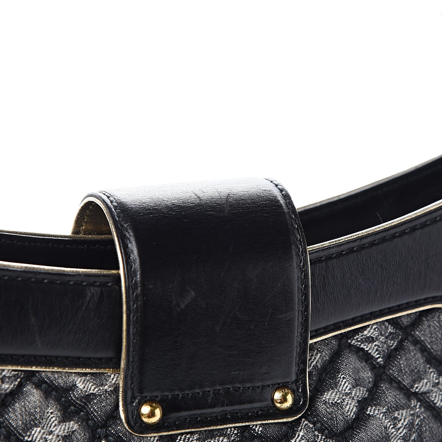 Louis Vuitton Denim Quilted Monogram Musette Black 10 of 11