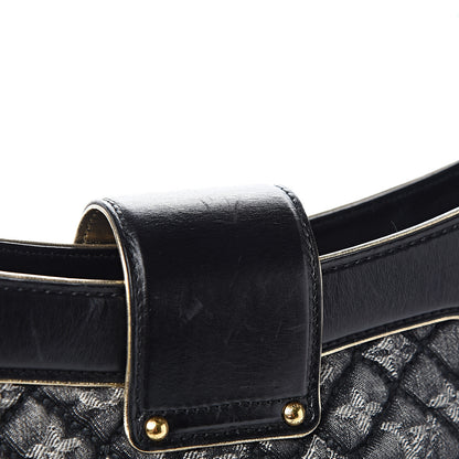 Louis Vuitton Denim Quilted Monogram Musette Black 10 of 11