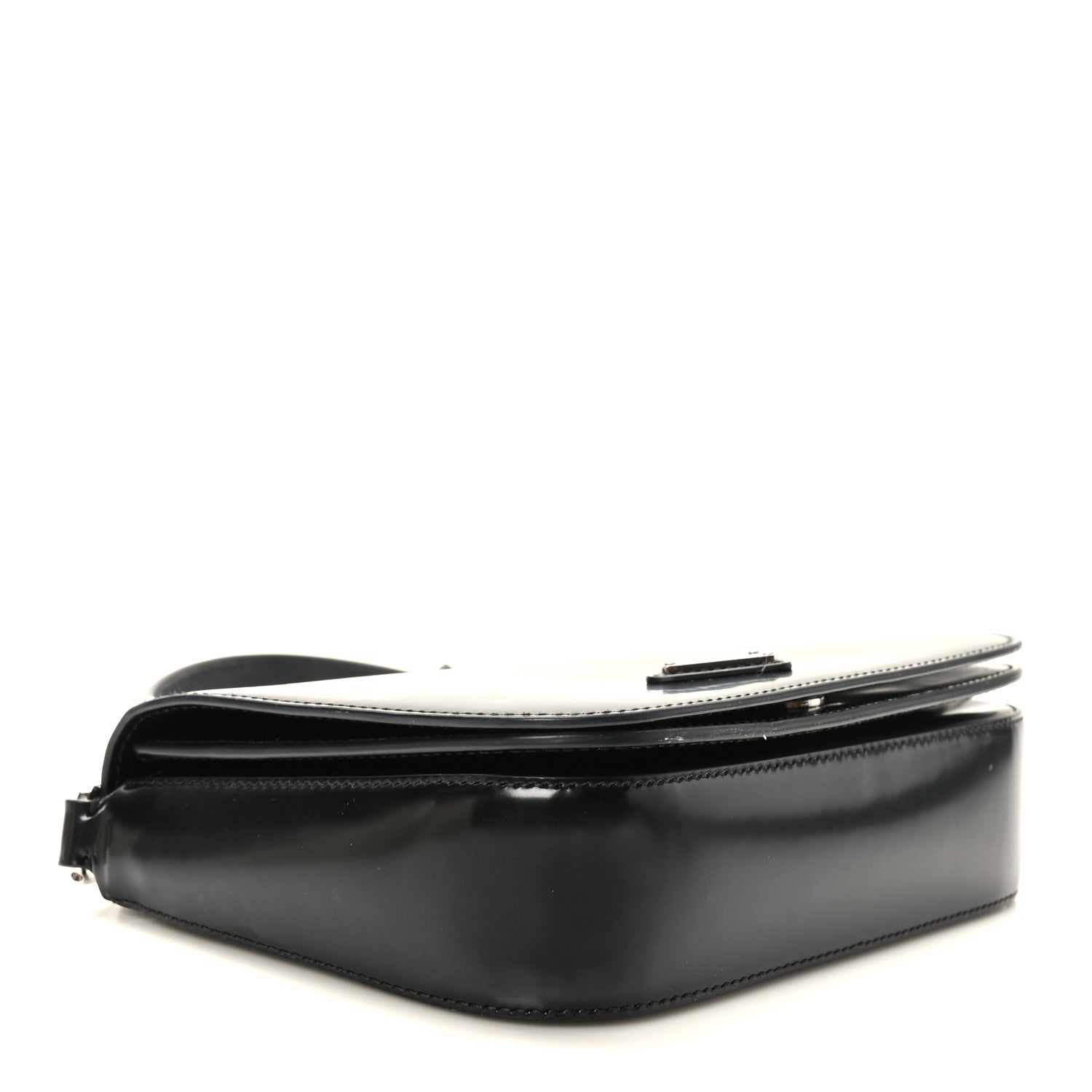 Prada Spazzolato Flap Shoulder Bag Black 4 of 8