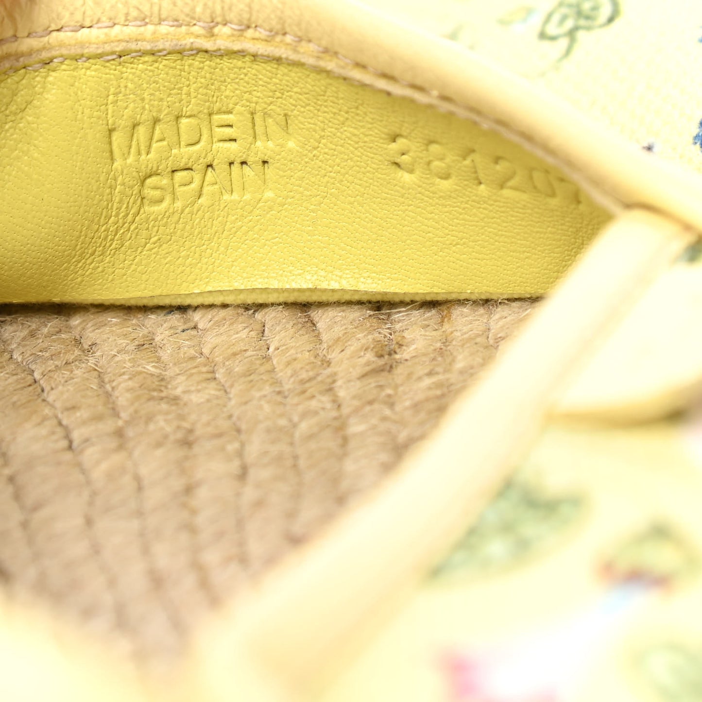 Canvas Flora Print Espadrilles 36.5 Yellow Multicolor