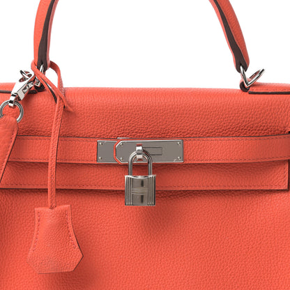 Hermes Togo Kelly Retourne 28 Poppy Orange 8 of 22