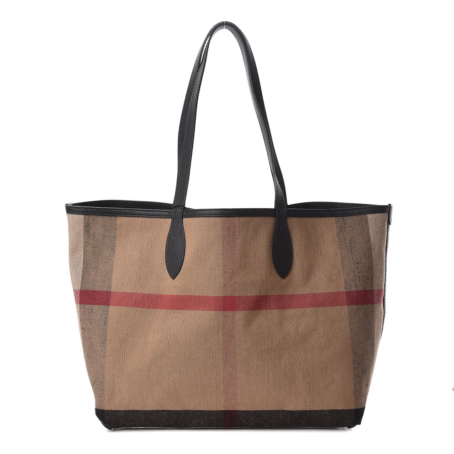 Coated Canvas Mega Check Medium Doodle Tote Black