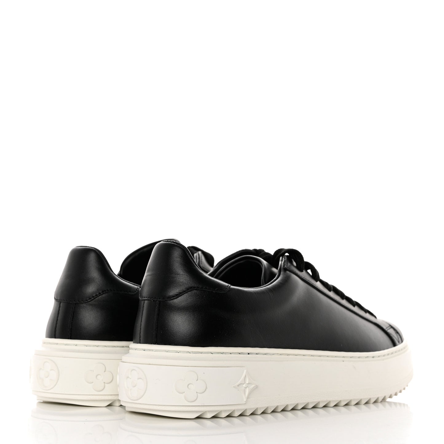 Calfskin Time Out Sneakers 38 Black