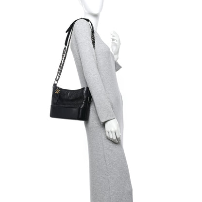 Chanel Aged Calfskin Quilted New Medium Gabrielle Hobo Black 2 of 12