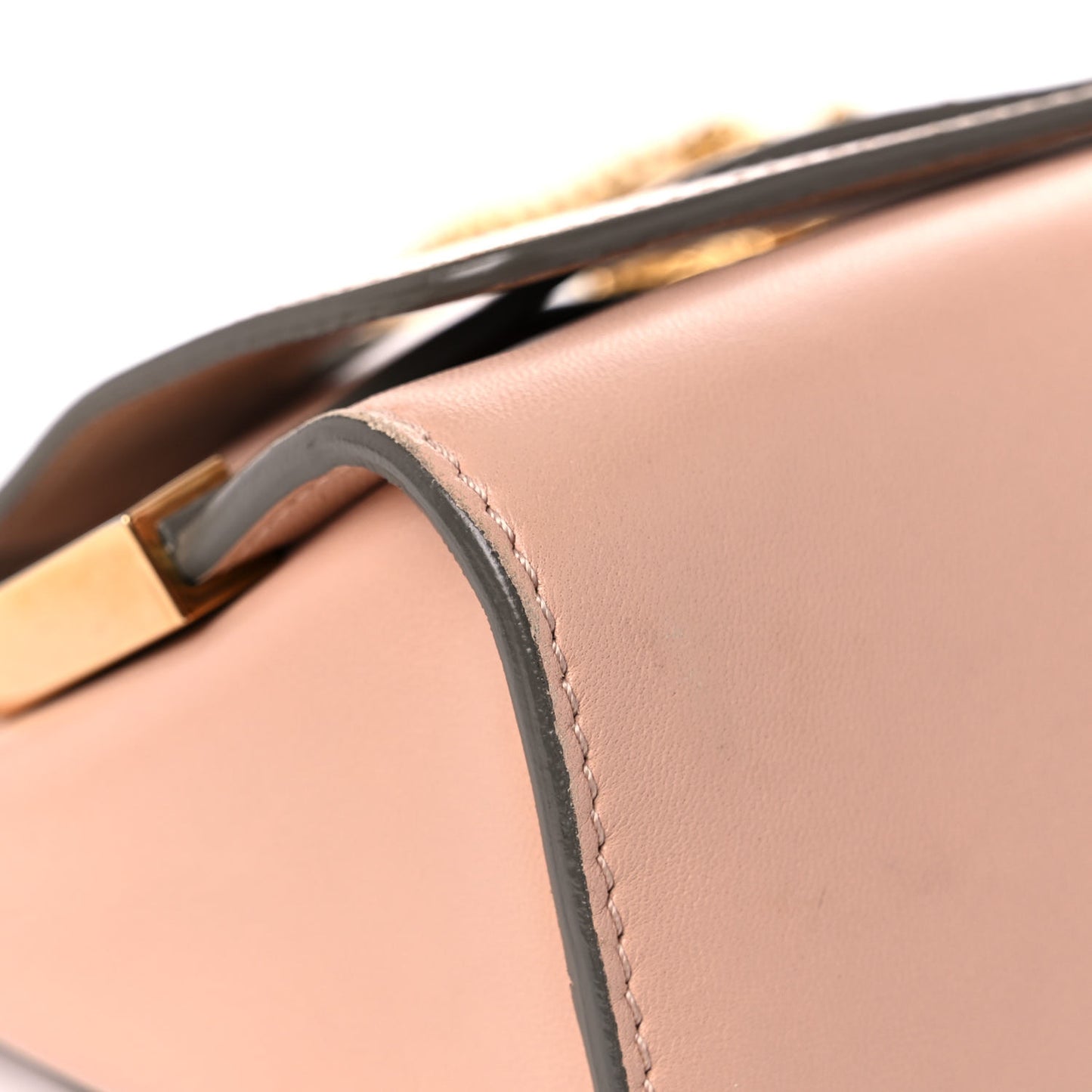 Nappa Medium Elle Chain Clutch Blush Nude