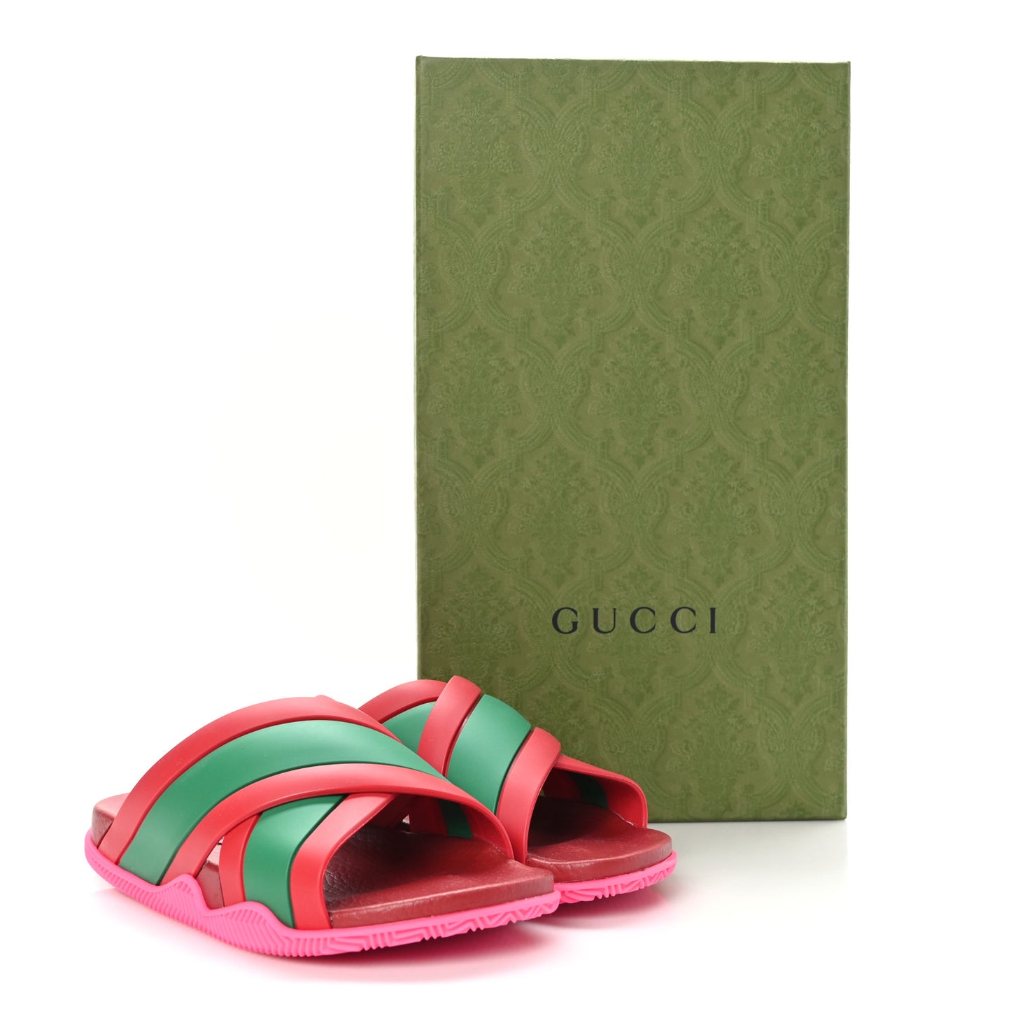 Rubber Web Womens Criss Cross Slide Sandals 35 Coral New Shamarock