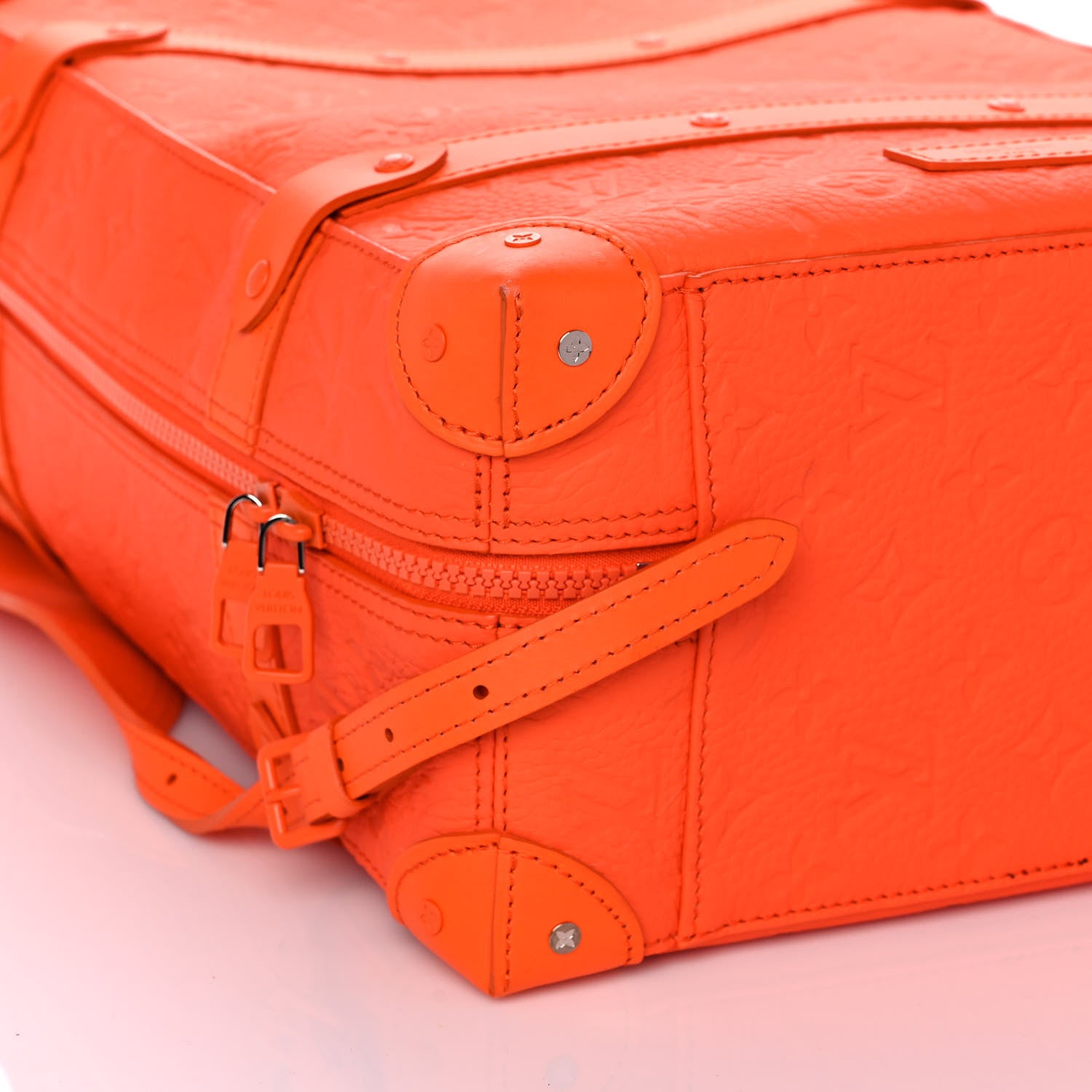 Louis Vuitton Taurillon Empreinte Soft Trunk Backpack PM Orange 7 of 9