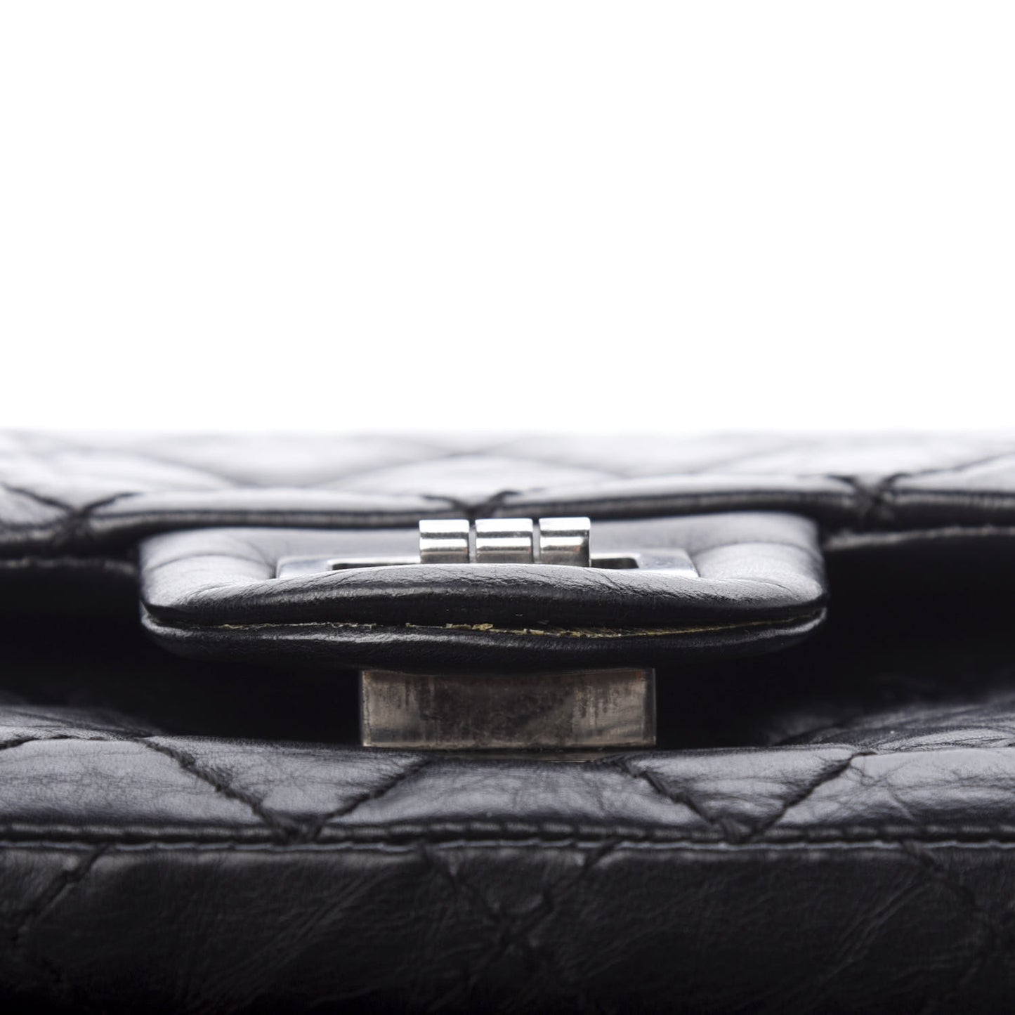Aged Calfskin Quilted 2.55 Reissue 225 Flap Black