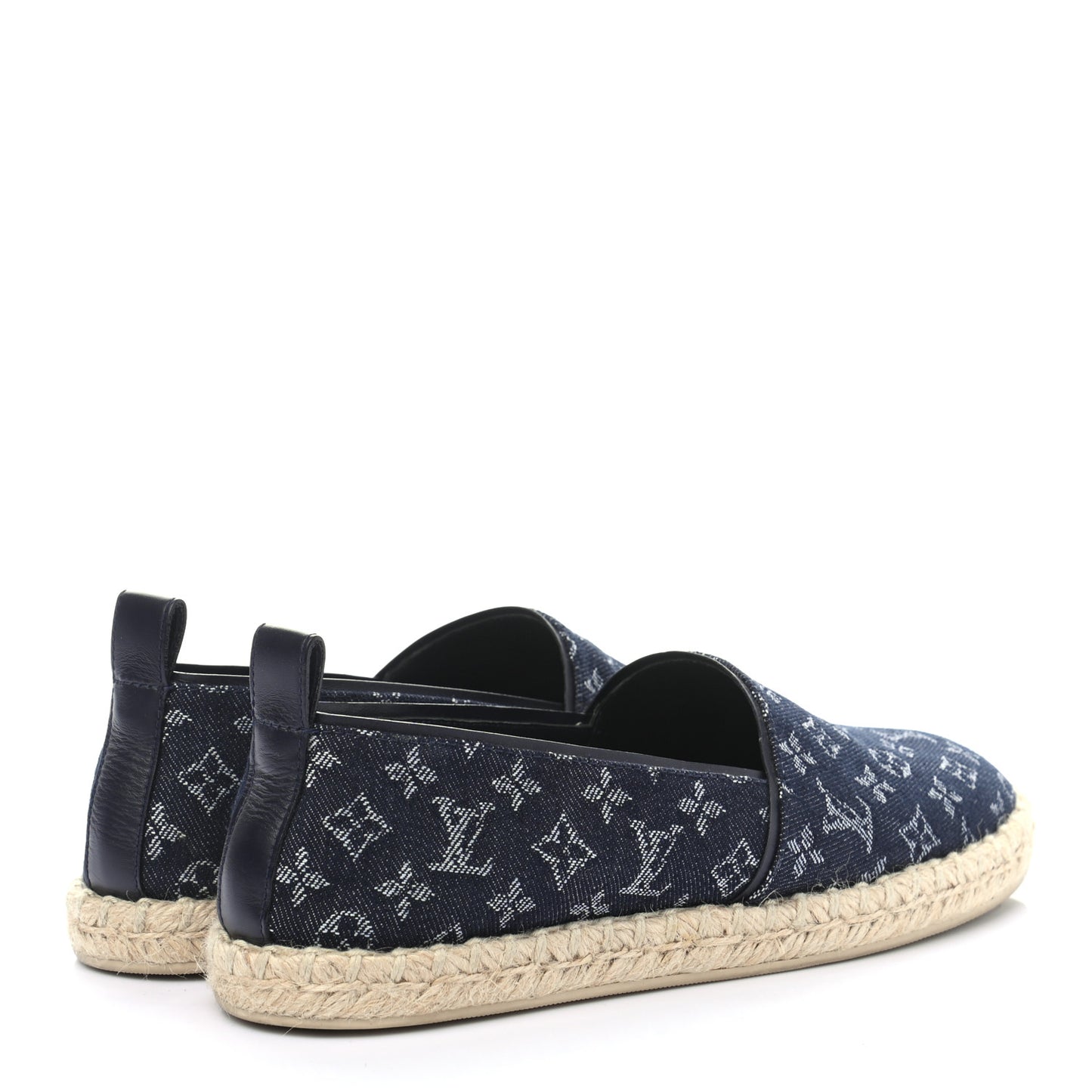 Monogram Denim Waterfall Espadrille 39 Marine