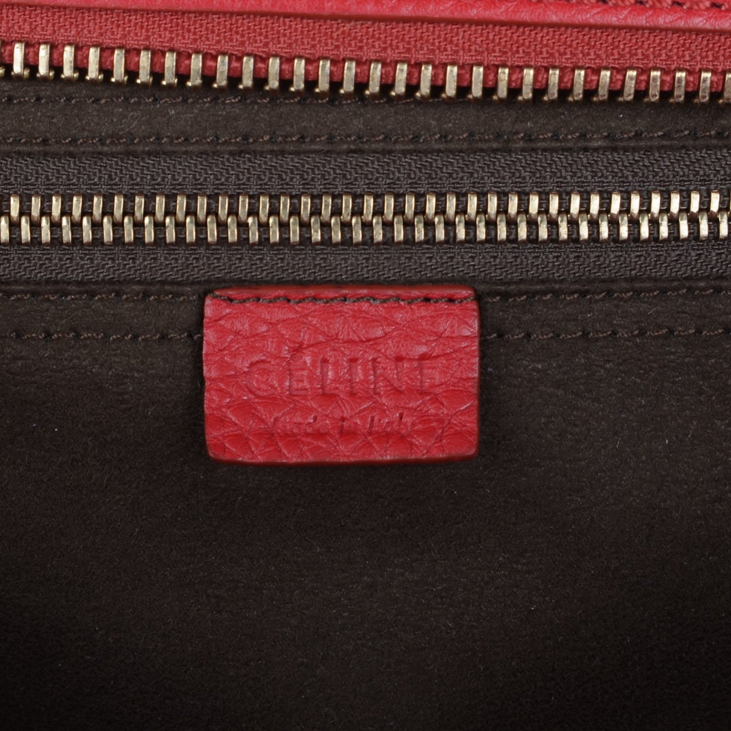 Pebbled Calfskin Mini Luggage Red