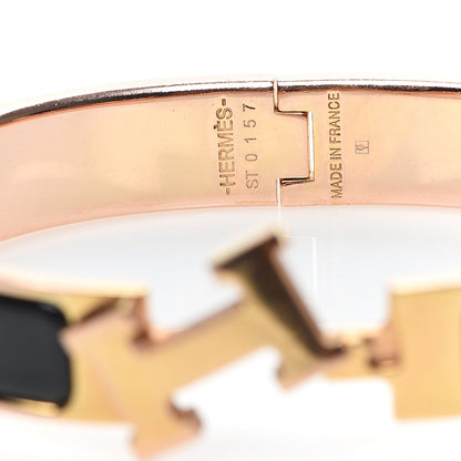 Hermes Enamel Narrow Clic Clac H Bracelet GM Black 4 of 4