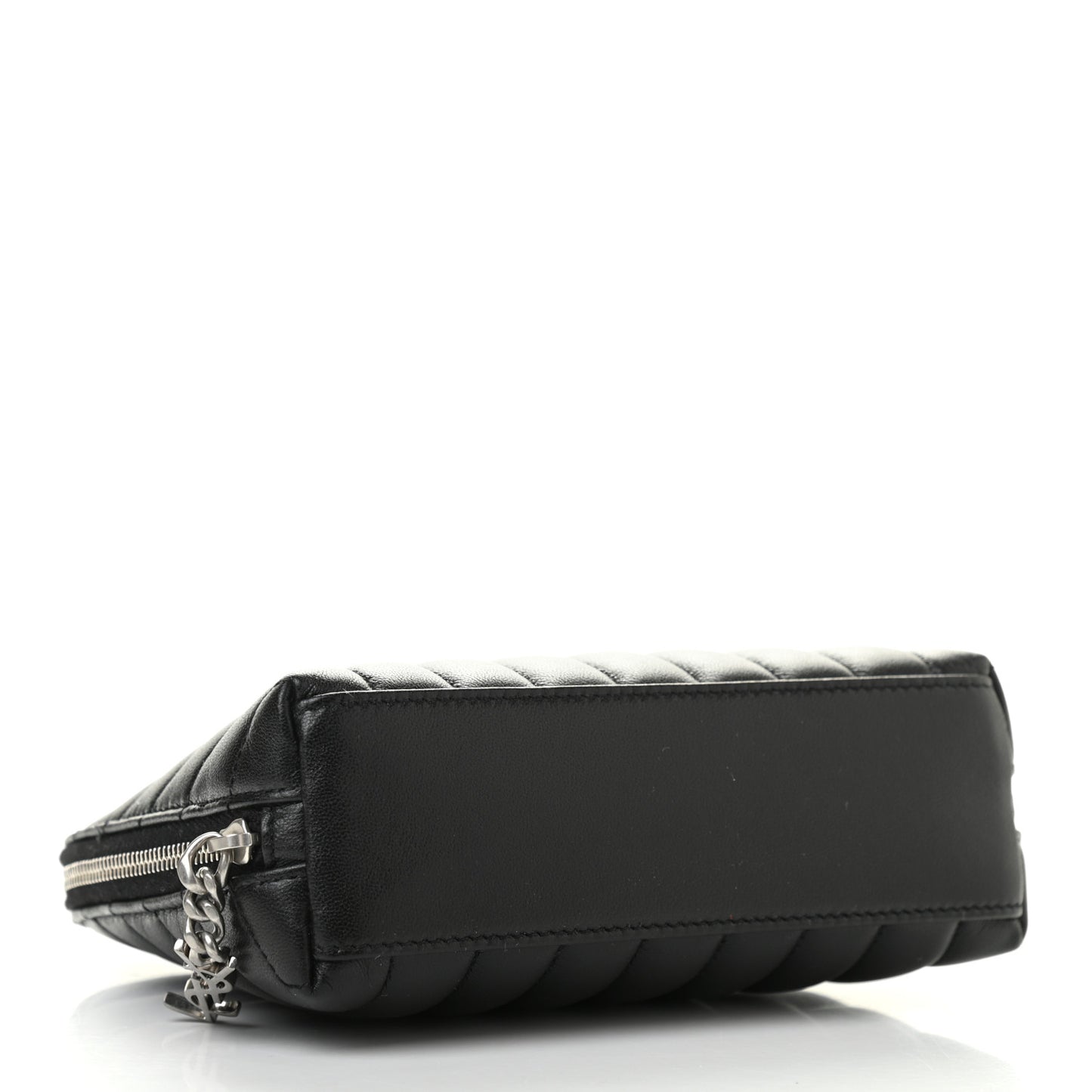 Lambskin Y Quilted Monogram Loulou Cosmetic Case Black