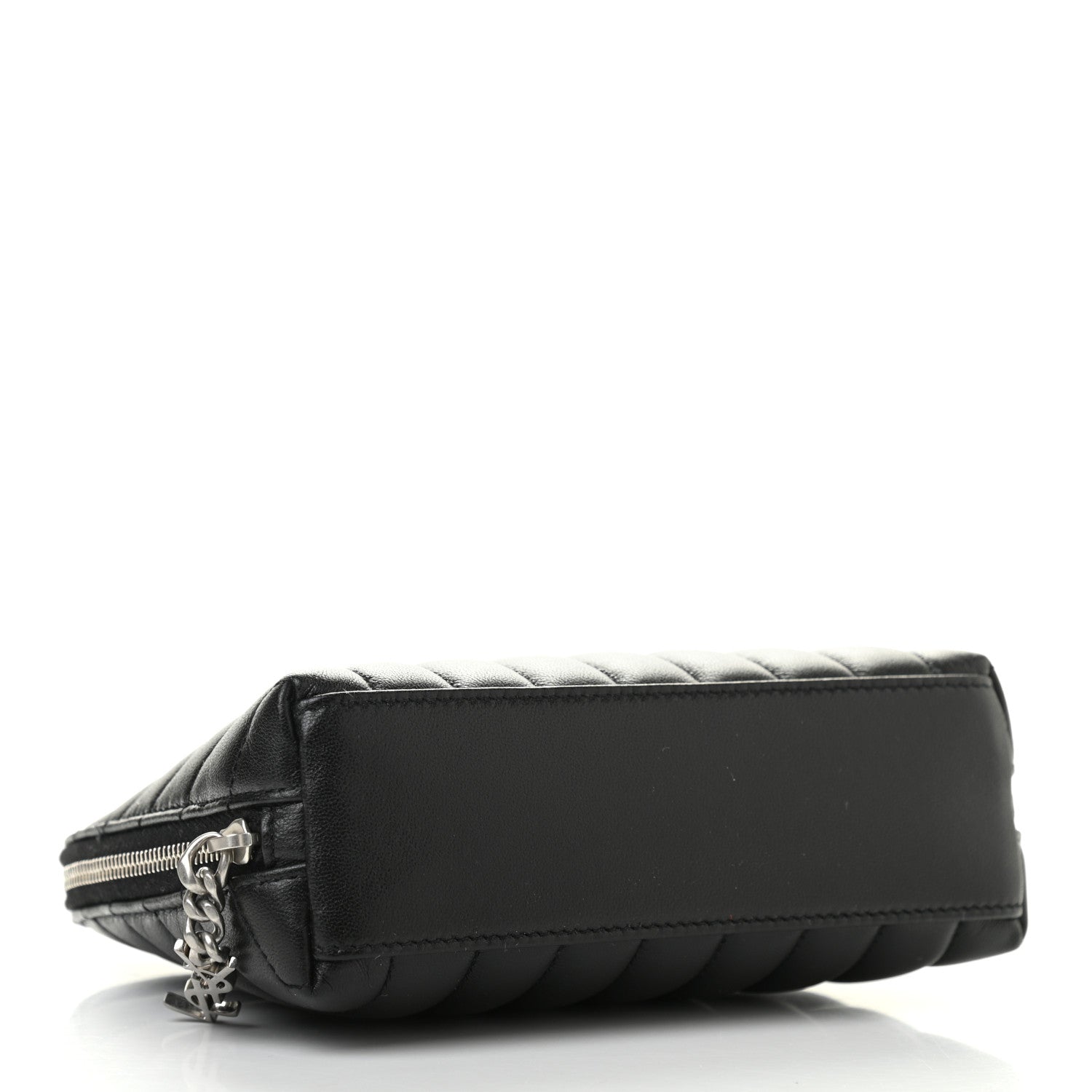 Saint Laurent Lambskin Y Quilted Monogram Loulou Cosmetic Case Black 4 of 8