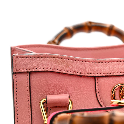 Gucci Wonka Grain Calfskin Mini Diana Tote Bag Wild Rose Fuxia Fluo 11 of 15